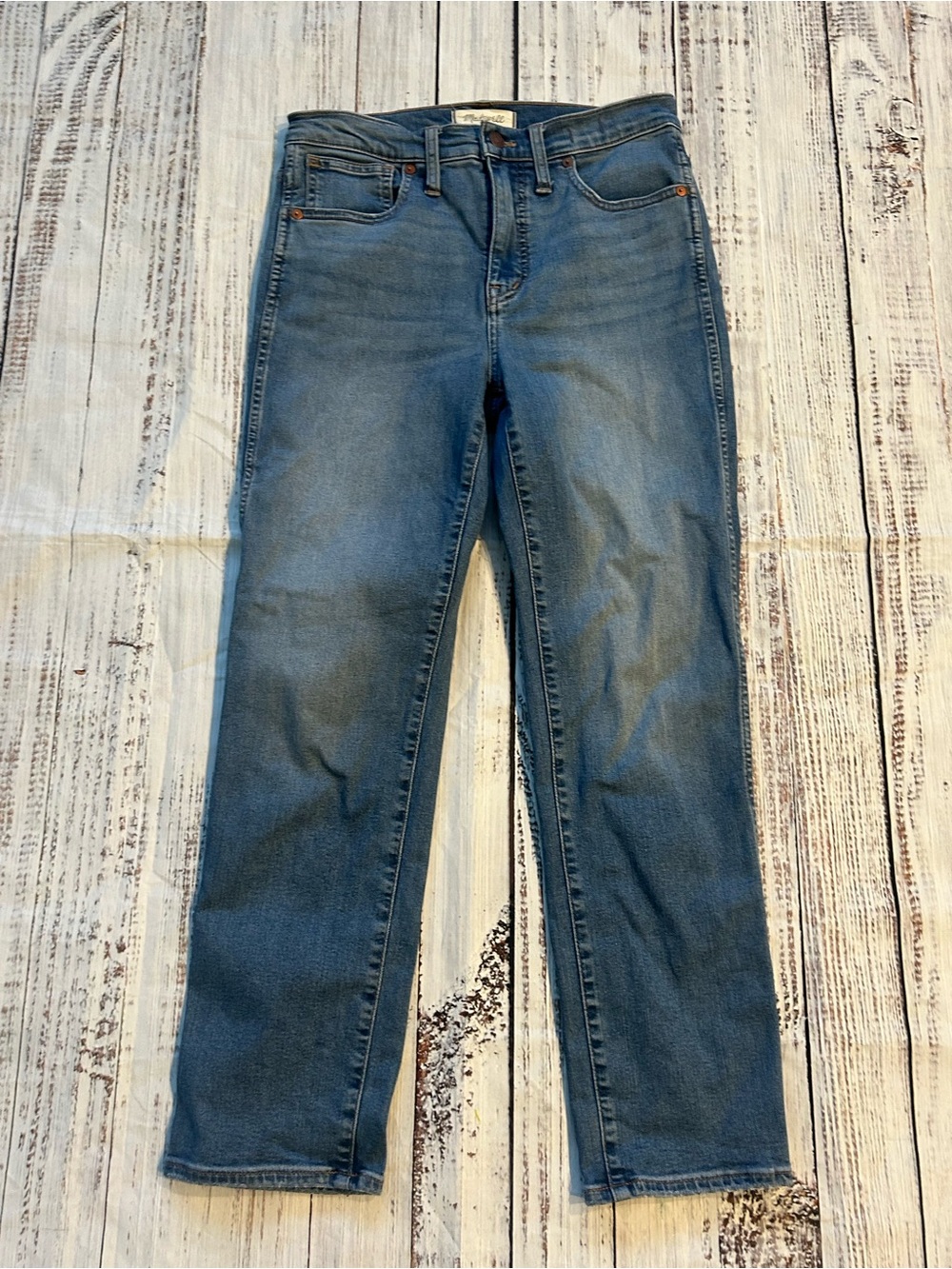 Madewell  stovepipe high rise Women's Medium Blue Straight-Leg Jeans